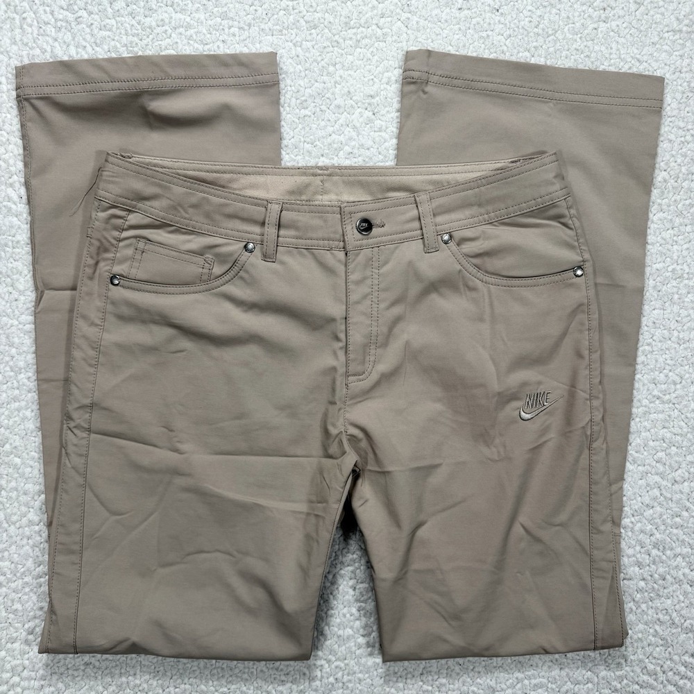 Nike Performance Pants Women's XL 32x30 Tan Golf Gorpcore Outdoors Hiking Casual